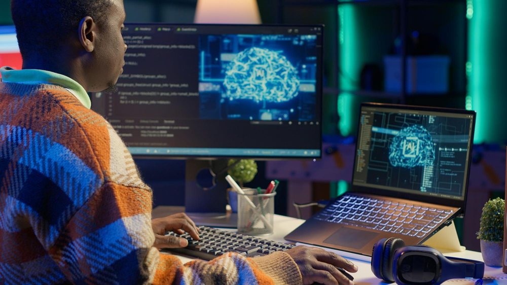 A developer training an artificial intelligence system